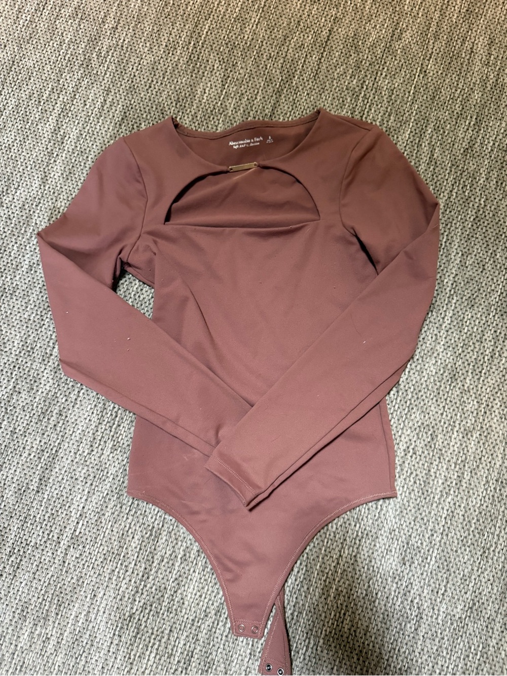 Abercrombie & Fitch Women's Long-Sleeve Cutout Bodysuit - Burgundy